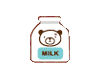 kawaii milk bottle