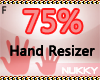 !N %75 Female Hand Scale