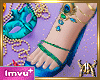 Carnival Peacock Sandals