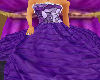 PURPLEwWHITE ROSES GOWN