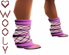 Boots w stockings pink