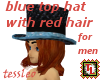 blue top hat w hair men