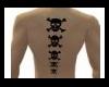 skulls back tat