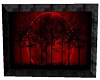 Blood moon with trees