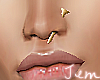 {J} Gold Nose Nail