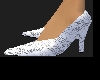 White Snakeskin Pumps