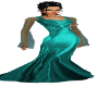 teal evening gown