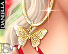 D| Gold Hoops Butterfly2