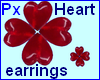 Px Heart earrings