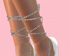 White silver heels