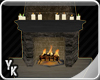 [YK dark brick fireplace