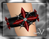 ~V Black & Red Armband L
