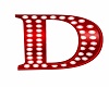 Red Sign Letter D