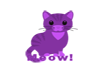 Purple Kitten Sticker