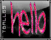 glitter hello sticker