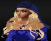Halima-Blonde/Blue Hat