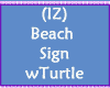 Beach Sign With Turtle