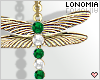 Emerald Dragonfly Earrin