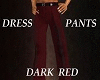 Dress Pants Dark Red