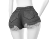 grey rip fringe shorts