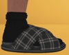 Black Slides Plaid (M)
