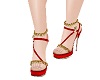Cilla Red Gold Shoes