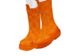 designer boots orange