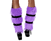 Sexy lilac fur boots