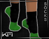 +KM+ Socks Black/Green