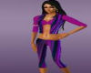compleet purple outfit.
