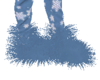 Blue Fur Slippers