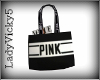 VS Beach Bag PINK Black