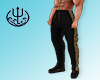PANTS BLACK/ANIMAL PRINT