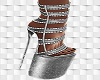 Silver shiny heels