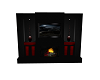 Black and Red Fire Place