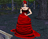 victorian vamp red dress