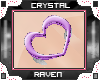 *R* Heart Ring Purple