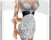 Silver Sequin Club Dress