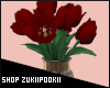 Red Tulips Vase
