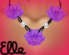 El~ Purple Rose Necklace