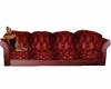 red leather sofa