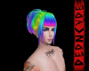 FEM rainbow ponytail