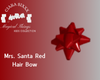 Mrs. Santa Red Hair Bow