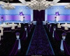 purple blue wedding room