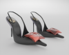 Rose Satin Slingback