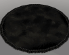 Black Fur Circle Rug
