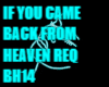 IF YOU CAME BACK FROM HV