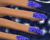 hands nails blue shiny