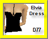 Elvia Short Dress-Bk/Wht