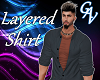 LAYERED FALL SHIRT - M